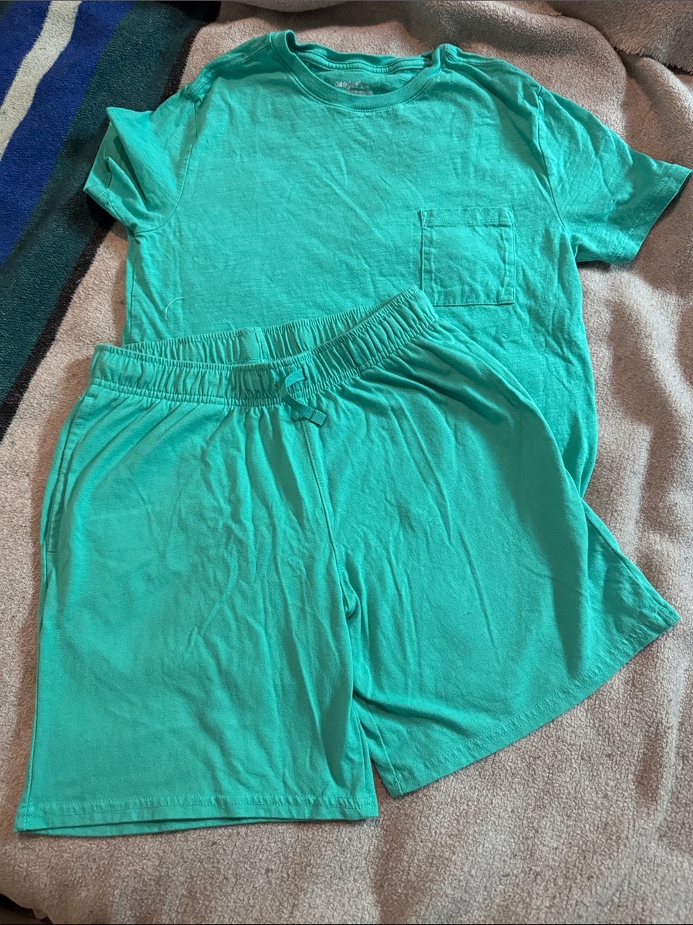 Kids Teal Knit Lounge Shorts - Comfortable Everyday Wear